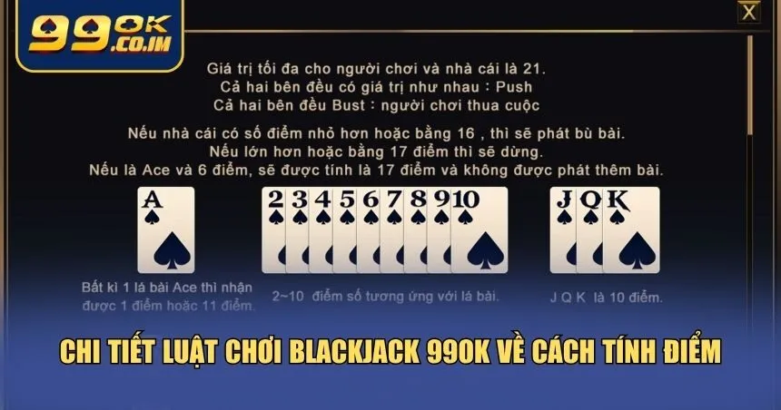 Chi tiết luật chơi Blackjack về cách tính điểm bài